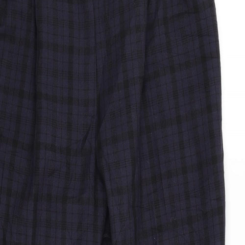 Marks and Spencer Womens Purple Check  Capri Trousers Size 32 L27 in