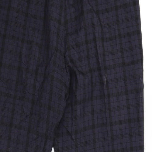 Marks and Spencer Womens Purple Check  Capri Trousers Size 32 L27 in
