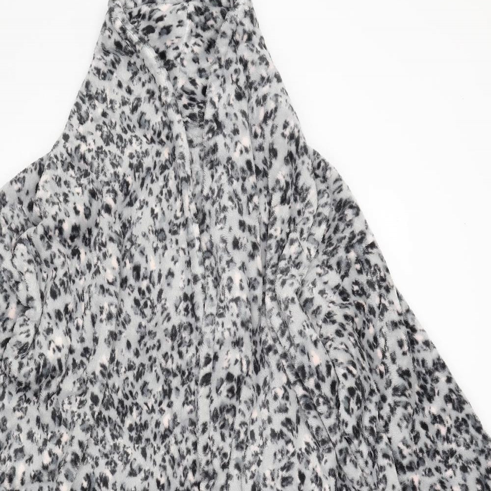 M&S Womens Grey Animal Print  Babydoll Gown Size 16