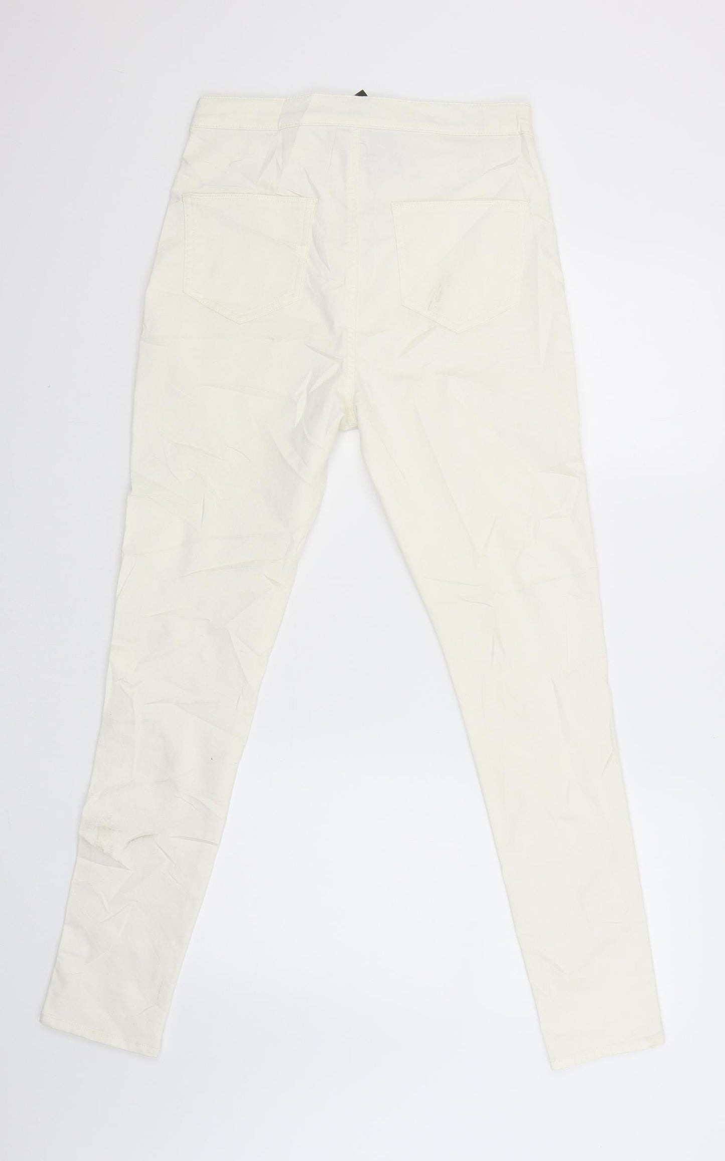 F&F Womens White   Chino Trousers Size 12 L29 in