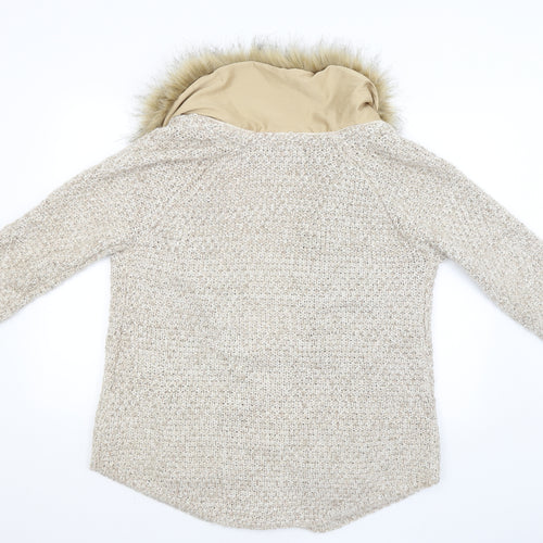 NEXT Womens Beige   Jacket Coatigan Size 14
