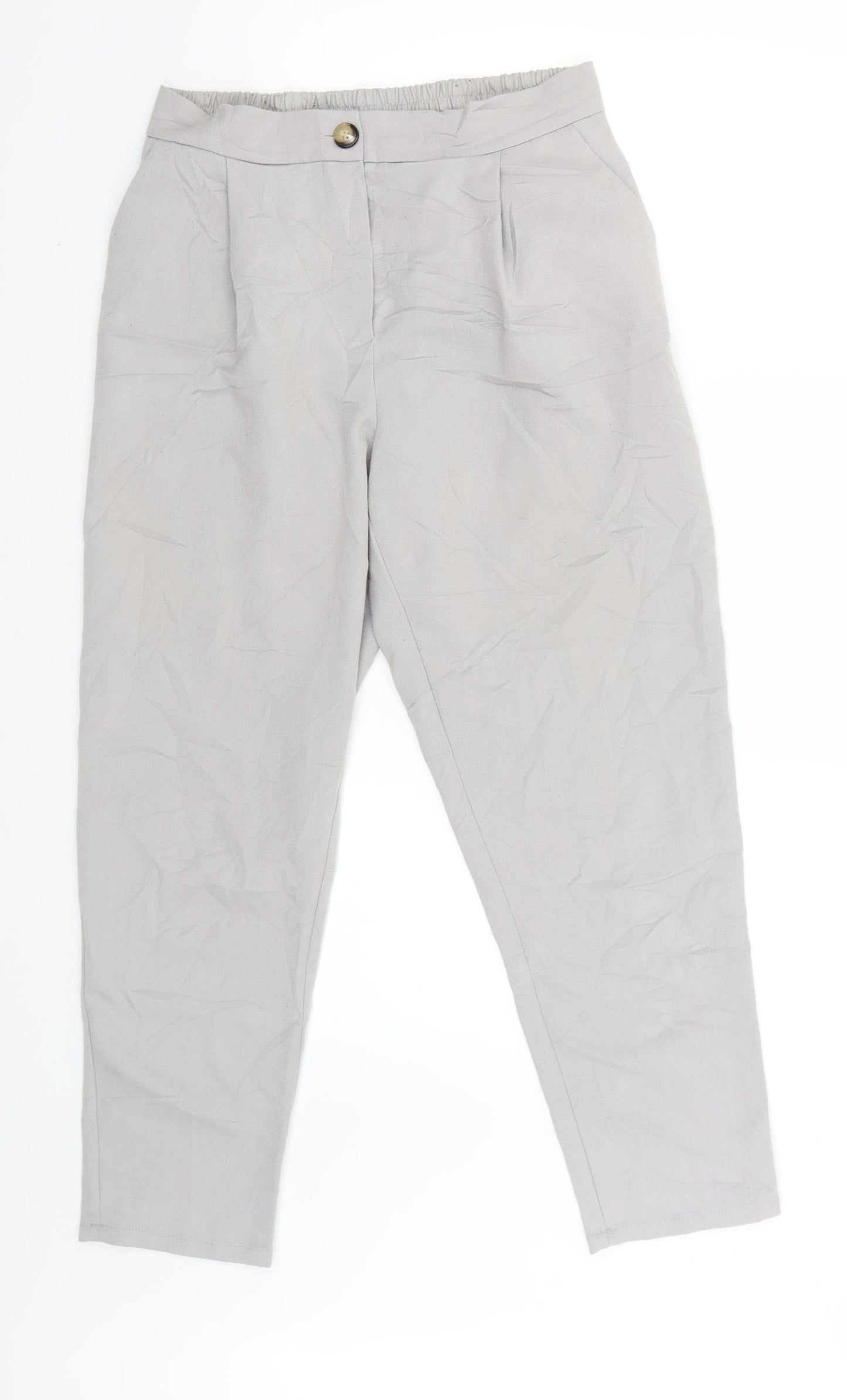 New Look Womens Grey   Chino Trousers Size 10 L27 in