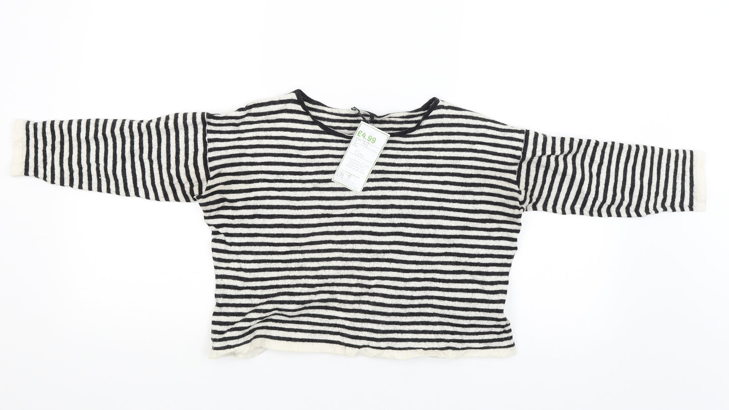 COS Womens Black Striped  Pullover Jumper Size M