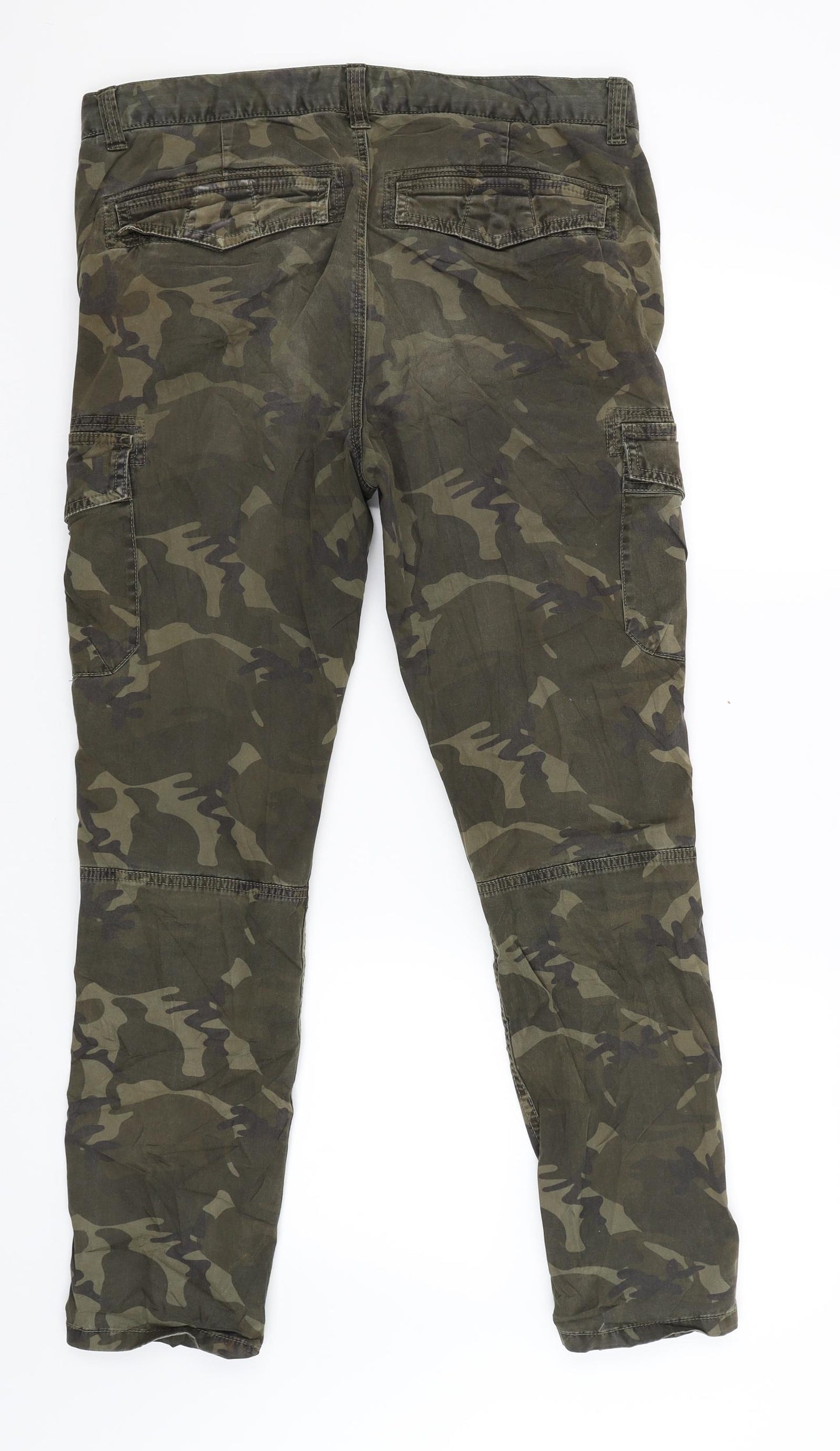 Superdry Womens Brown Camouflage  Cargo Trousers Size S L29 in