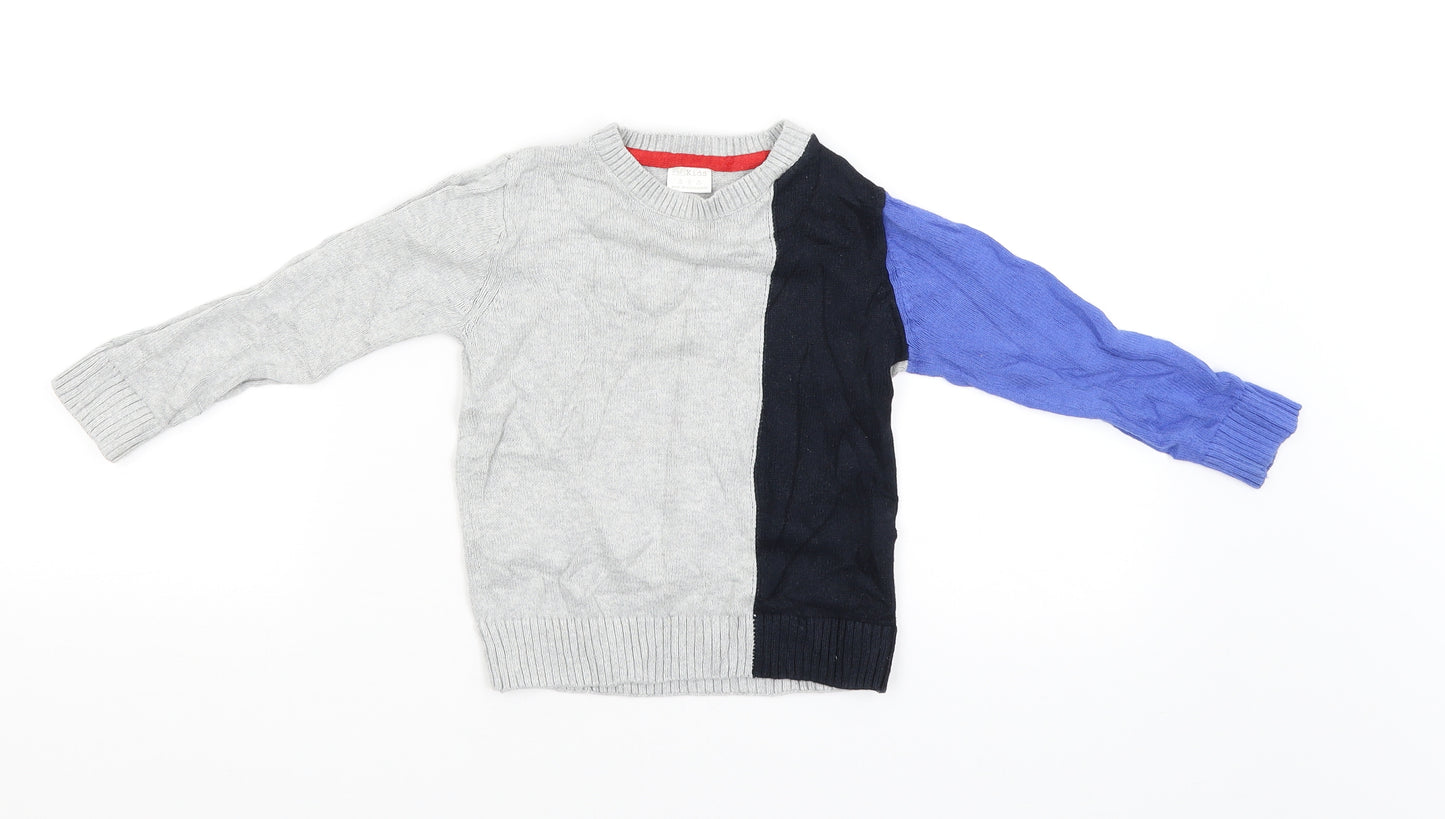 F&F Boys Grey   Pullover Jumper Size 2-3 Years