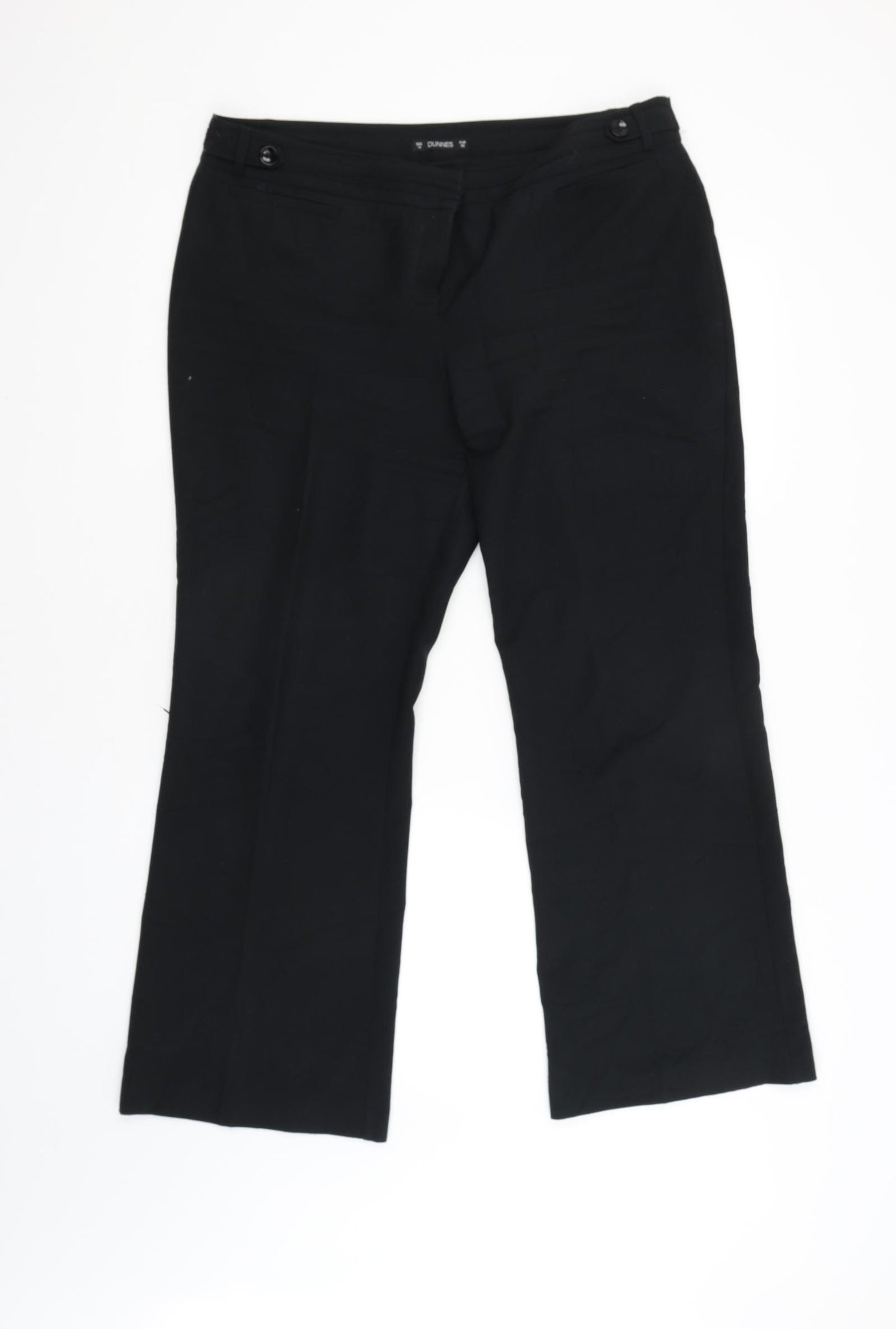 Dunnes Womens Black   Trousers  Size 14 L28 in