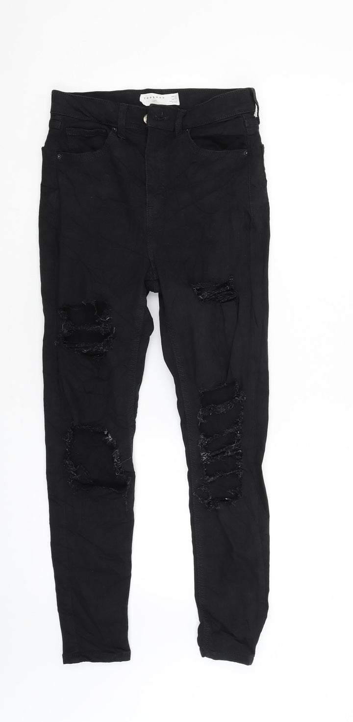 Topshop Womens Black Skinny Jeans Size 28 L26 in