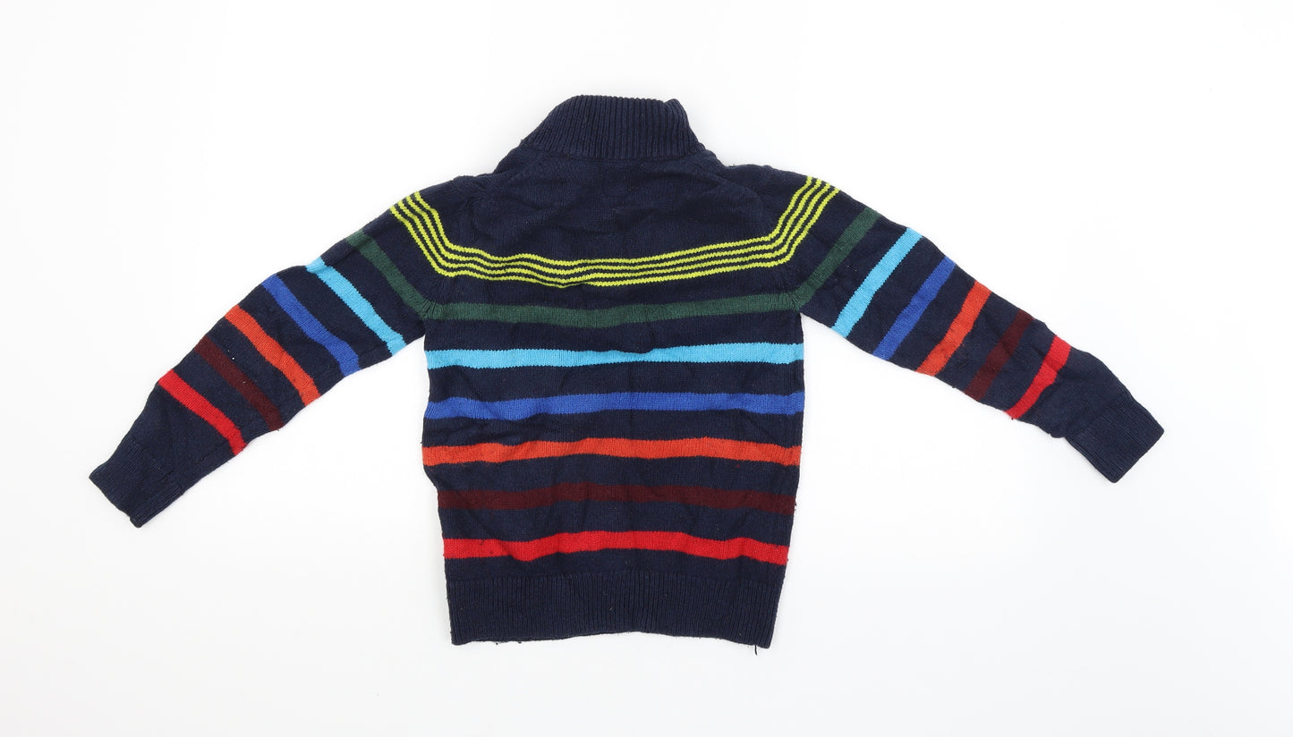 Gap Womens Blue Striped  Pullover Jumper Size M
