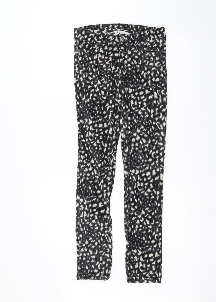 Ossira Womens Black Animal Print Skinny Jeans Size 26 in L25 in