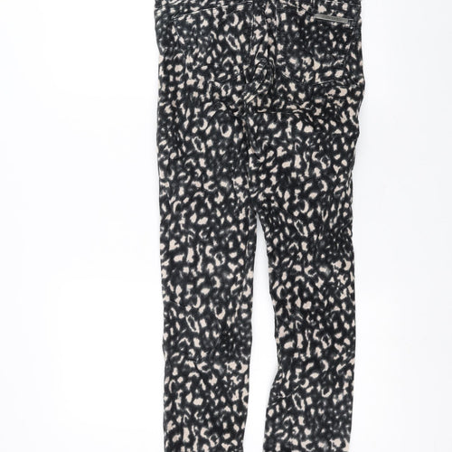 Ossira Womens Black Animal Print  Skinny Jeans Size 26 in L25 in