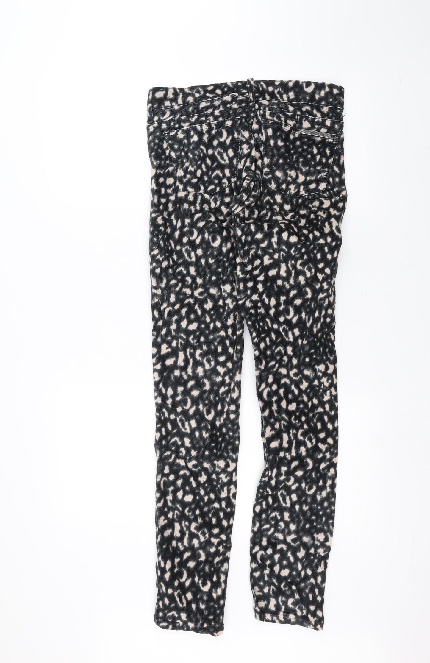 Ossira Womens Black Animal Print  Skinny Jeans Size 26 in L25 in