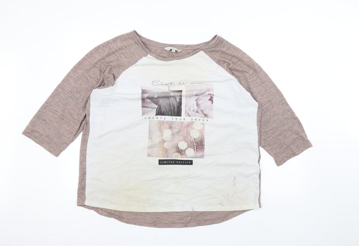 F&F Womens Brown   Pullover Jumper Size 16