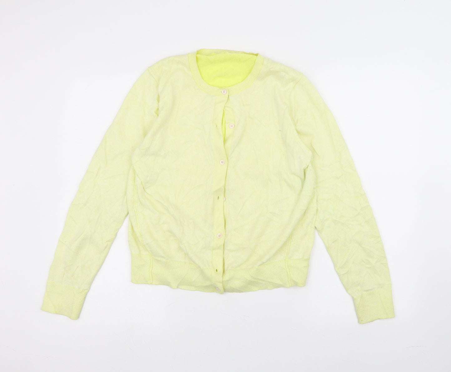 Preworn Womens Yellow   Cardigan Jumper Size L