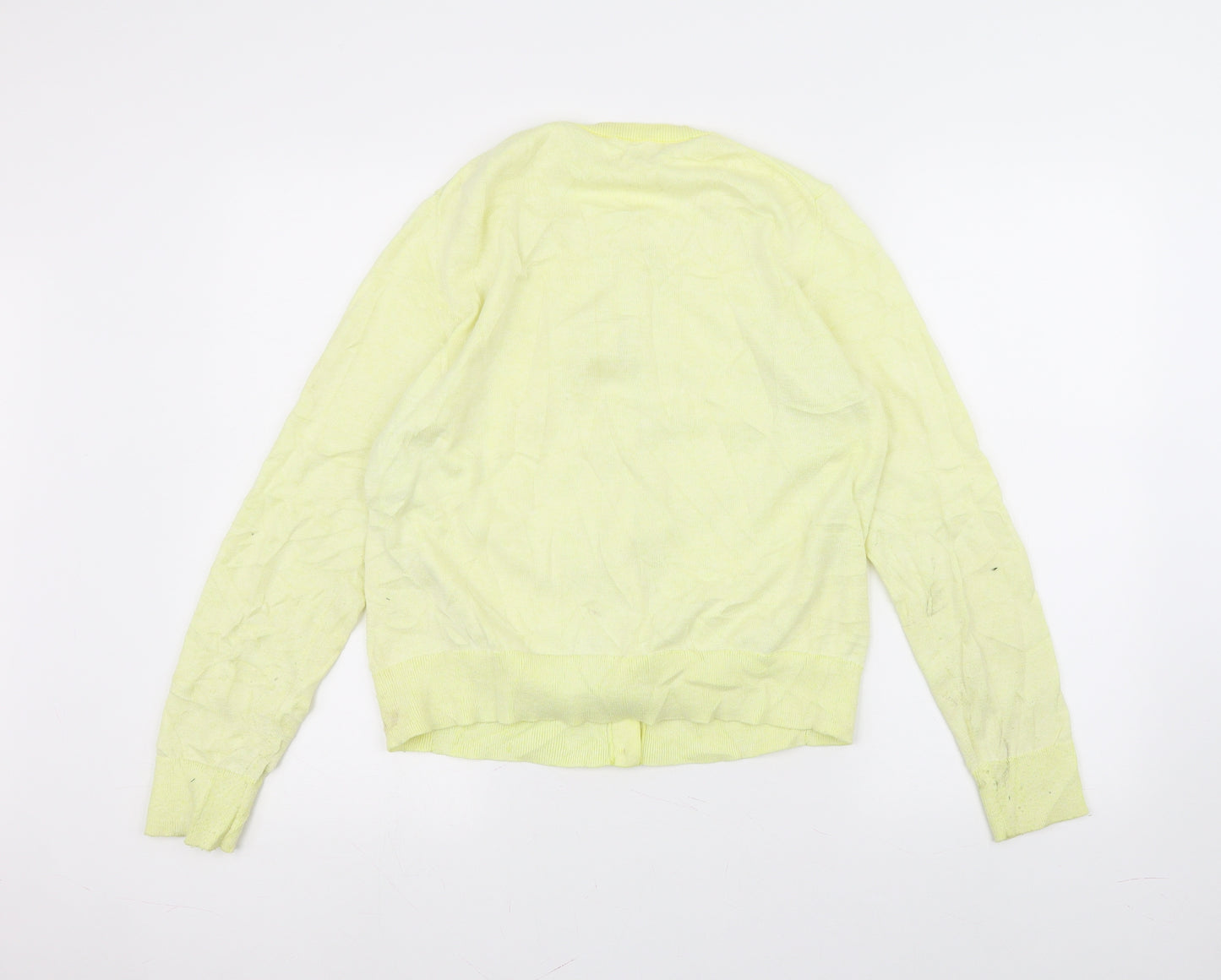 Preworn Womens Yellow   Cardigan Jumper Size L