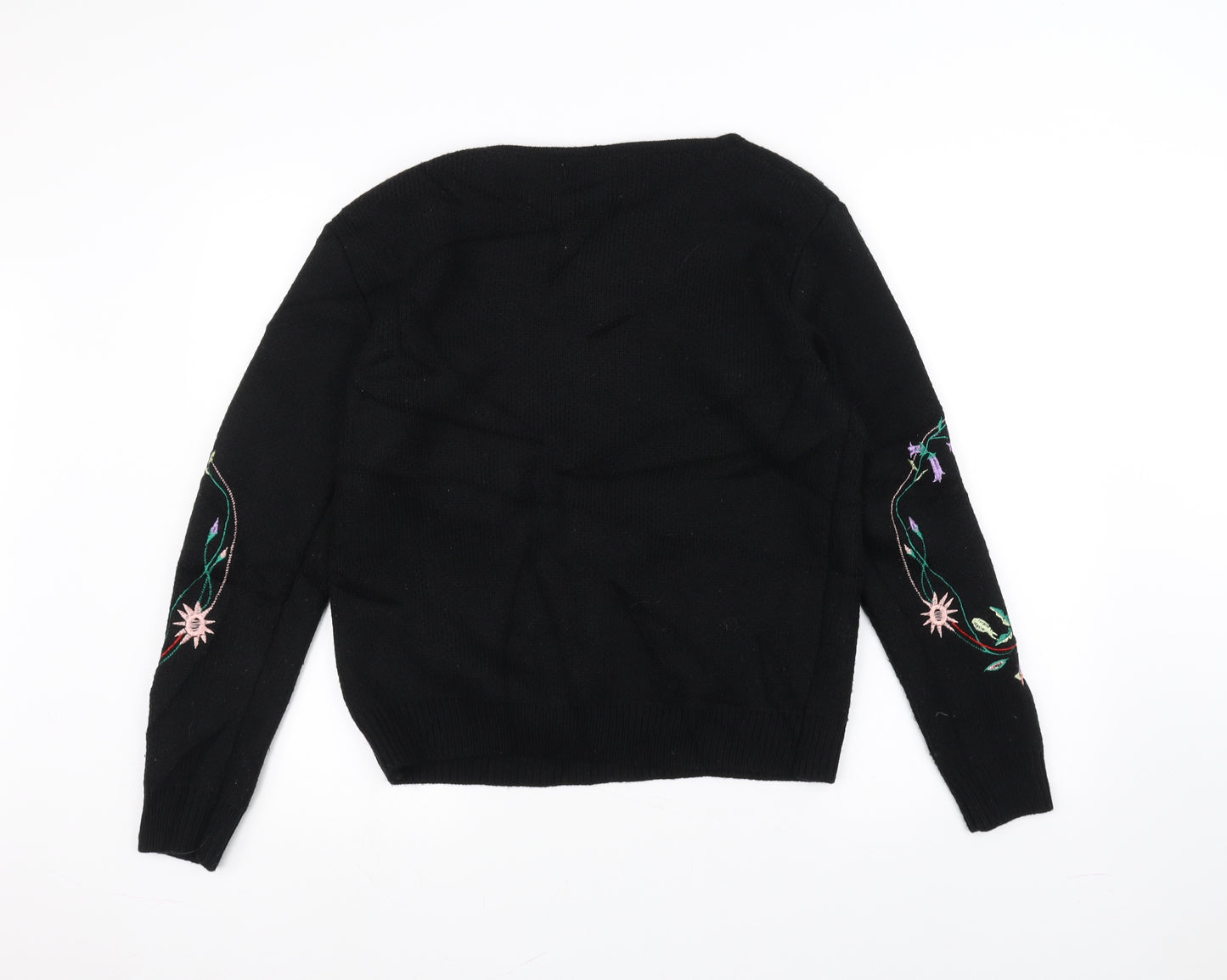 Tenki Womens Black  Knit Pullover Jumper Size M