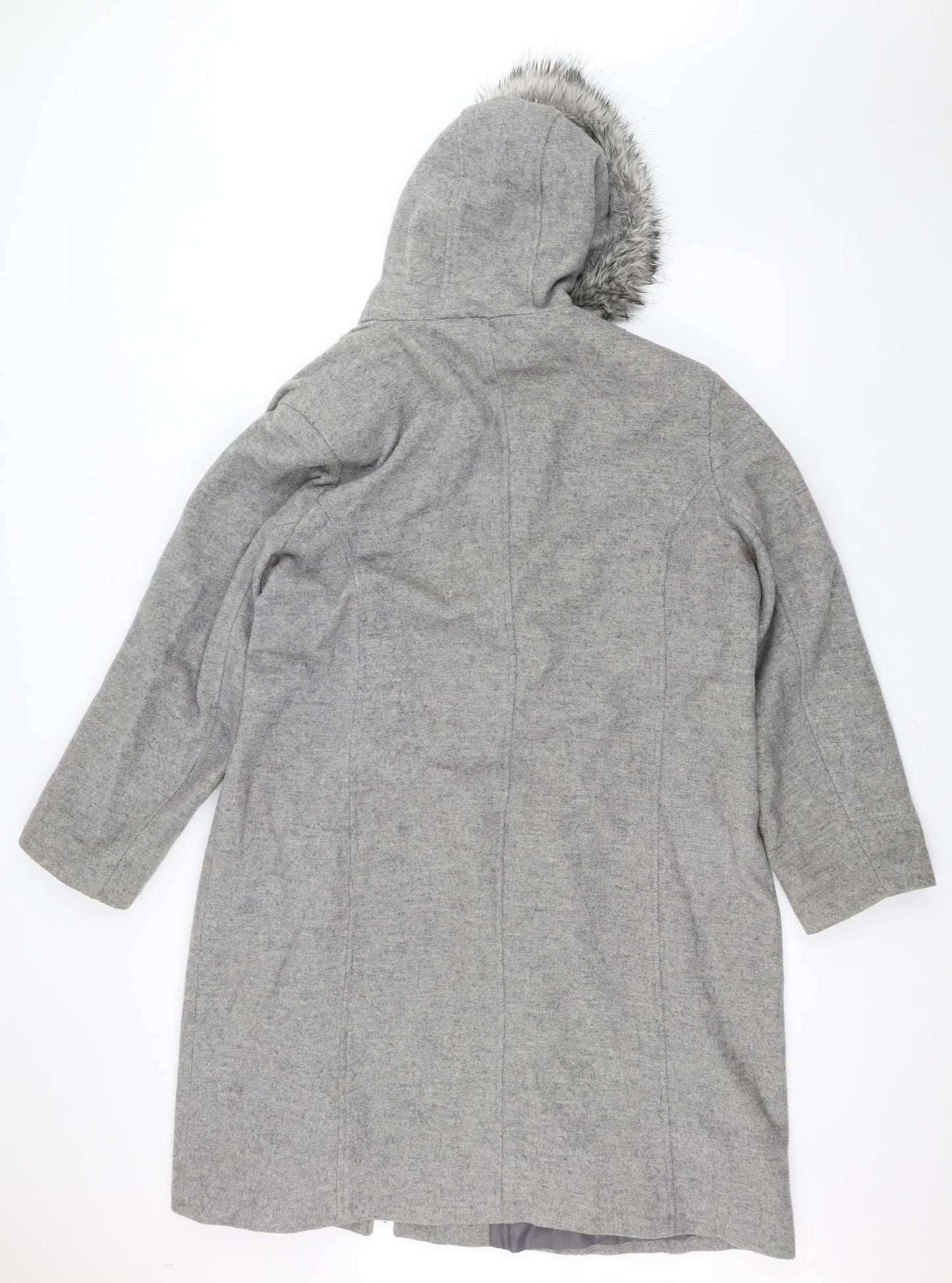 Classics Womens Grey   Overcoat Coat Size 20