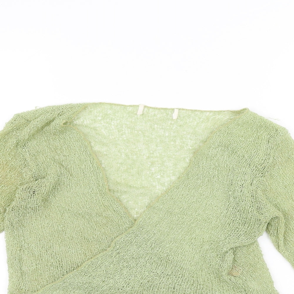 Preworn Womens Green   Cardigan Jumper One Size