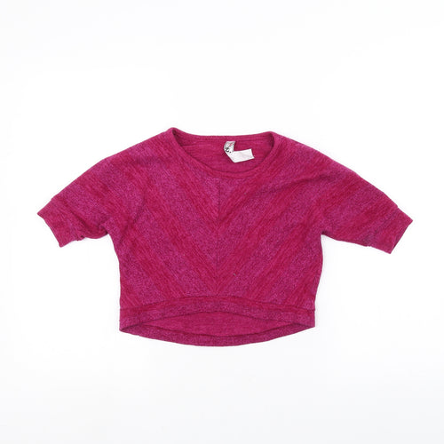 Knitworks Girls Pink   Pullover Jumper Size 7-8 Years