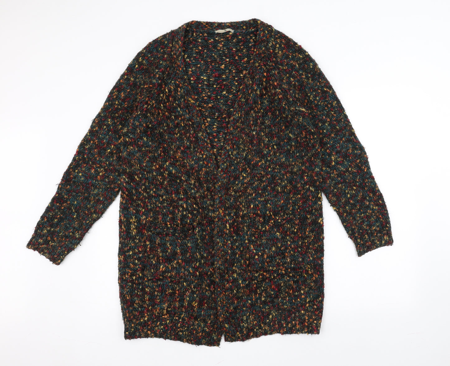 TU Womens Black  Knit Jacket Coatigan Size M