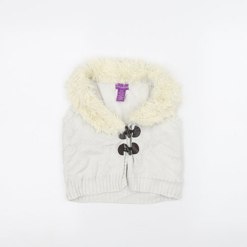 Shrinking Violet Girls White   Jacket Coatigan Size 2-3 Years