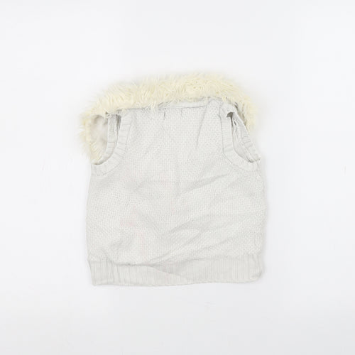 Shrinking Violet Girls White   Jacket Coatigan Size 2-3 Years