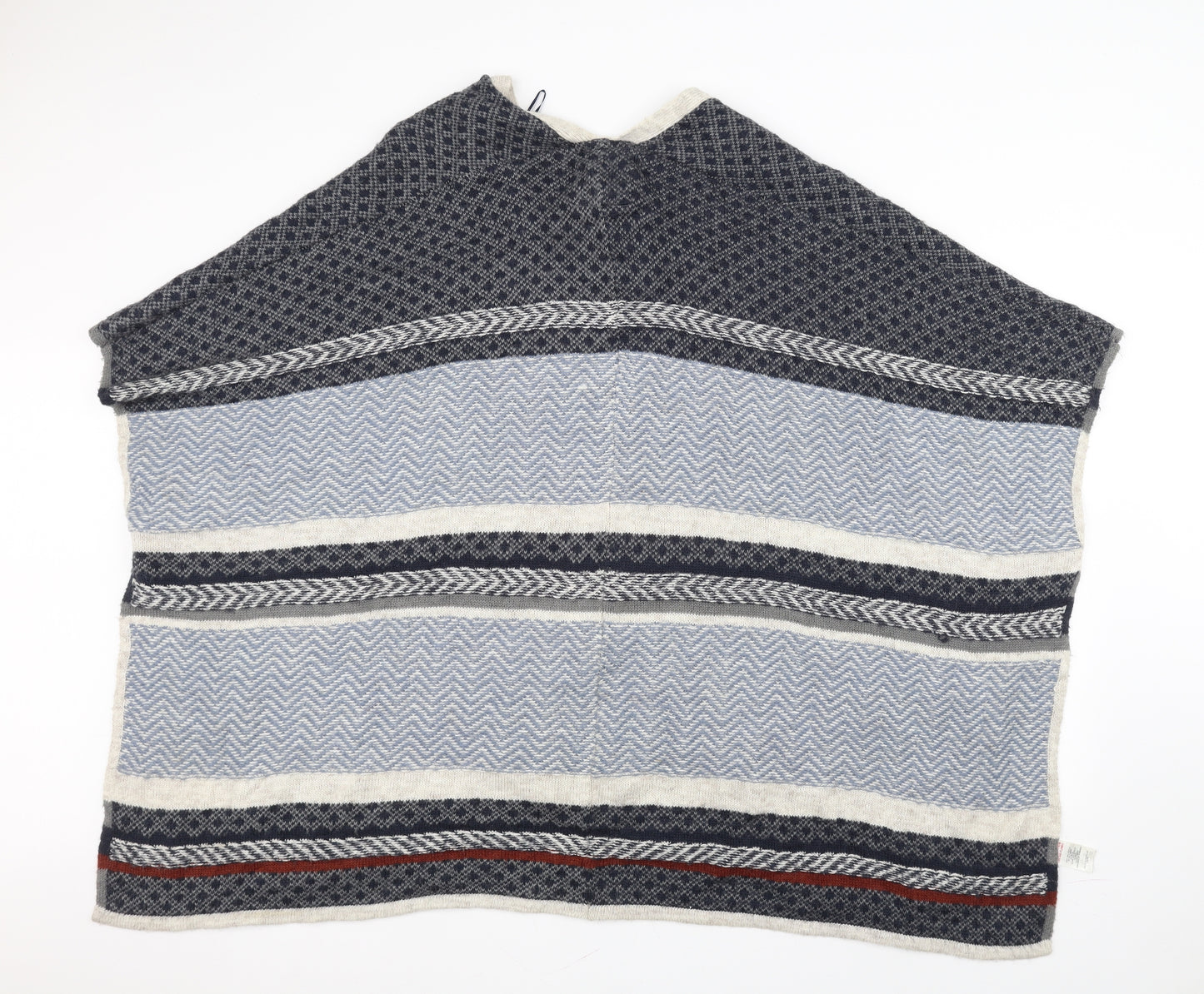 Falmers Heritage Womens Blue Striped  Jacket Poncho Size M