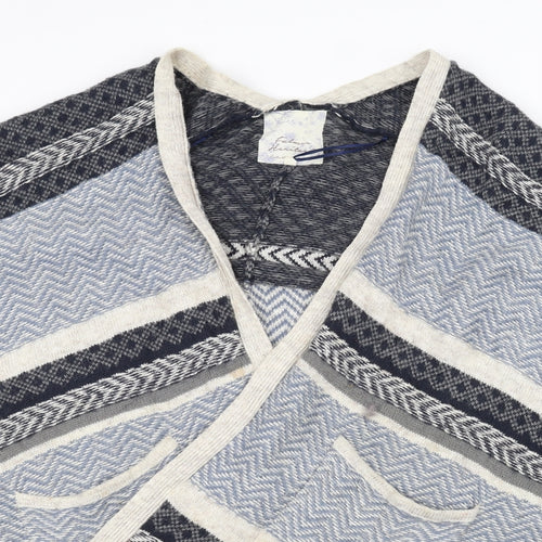 Falmers Heritage Womens Blue Striped  Jacket Poncho Size M