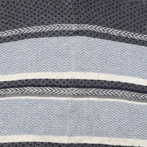 Falmers Heritage Womens Blue Striped  Jacket Poncho Size M