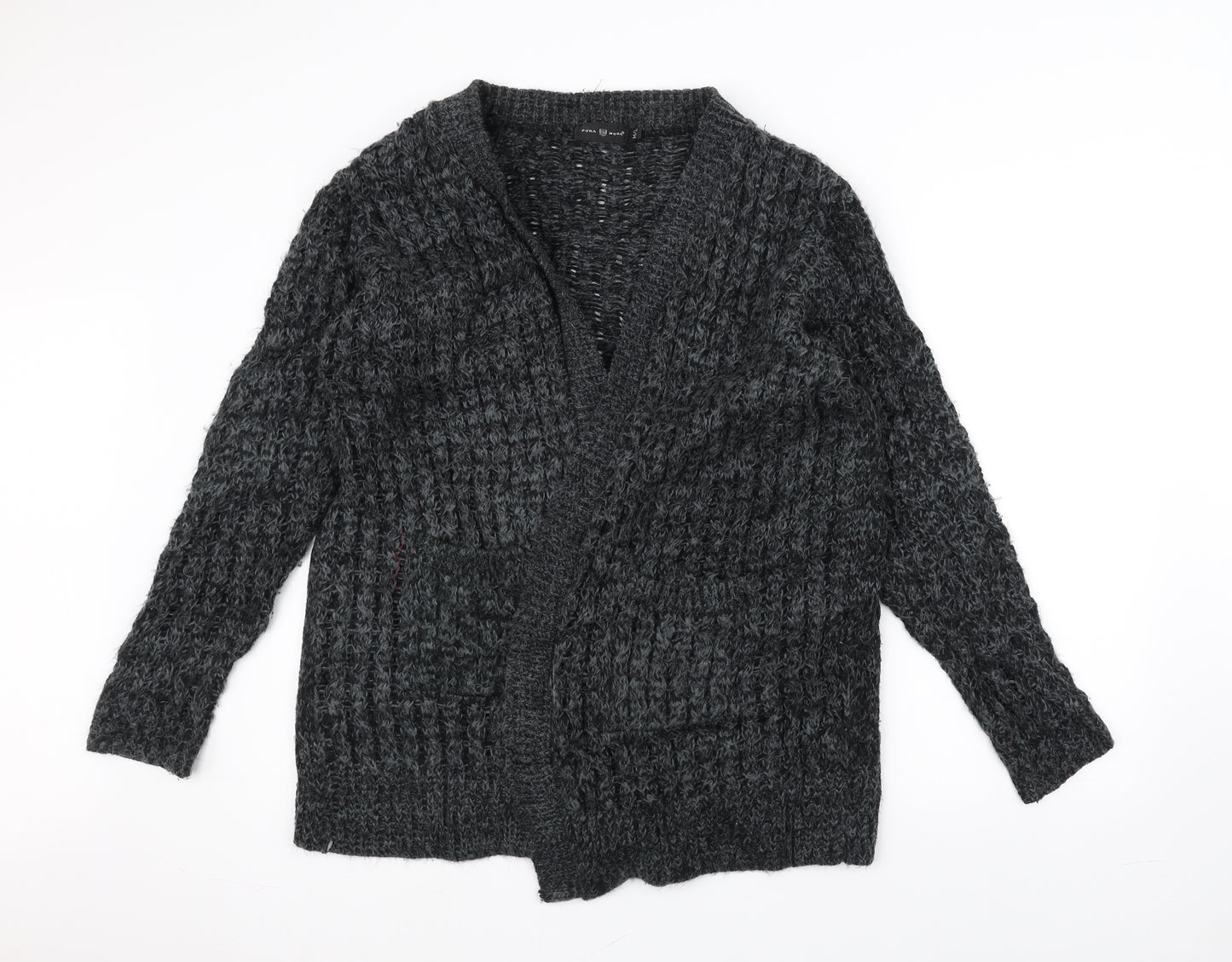 Pura Moda Womens Black  Knit Jacket Coatigan Size M