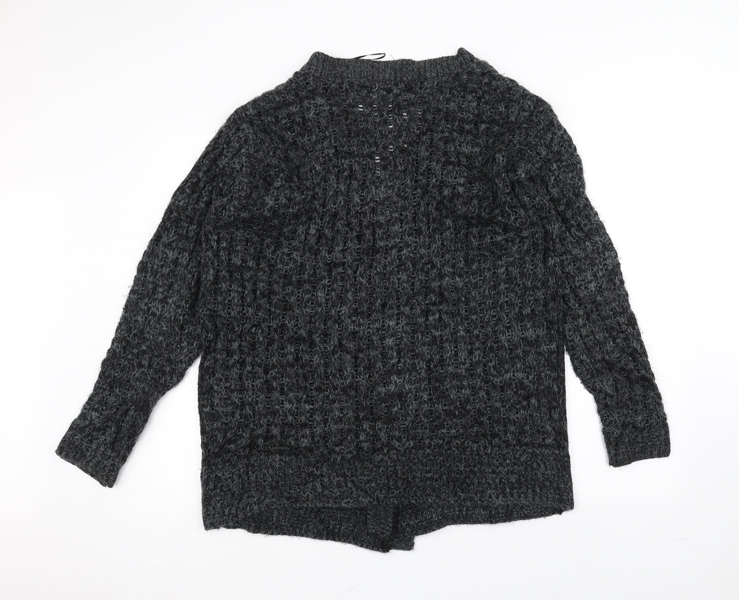 Pura Moda Womens Black  Knit Jacket Coatigan Size M