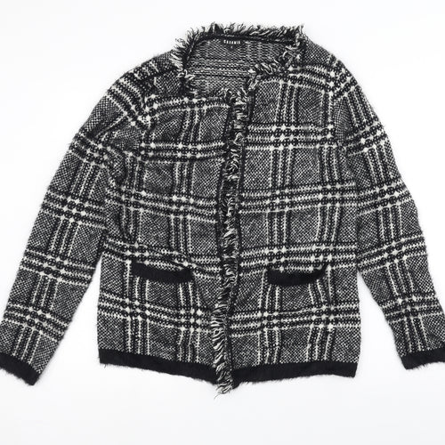 CASAMIA Womens Black  Knit Jacket Coatigan Size S