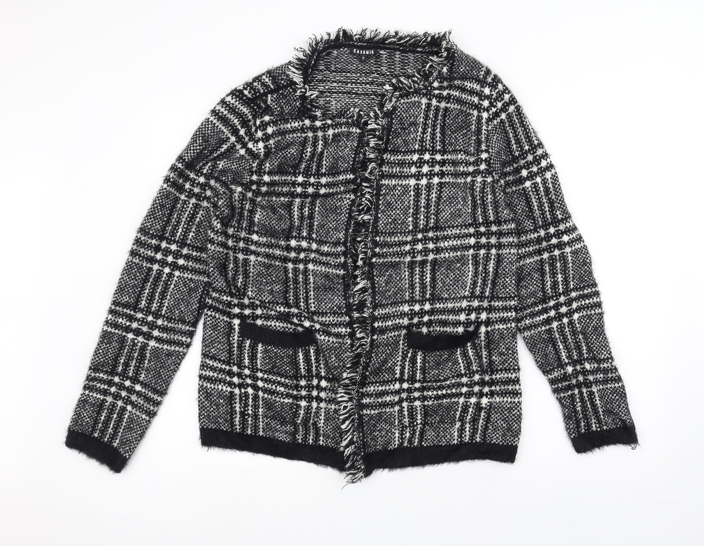 CASAMIA Womens Black  Knit Jacket Coatigan Size S
