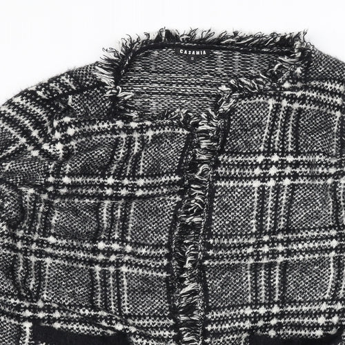 CASAMIA Womens Black  Knit Jacket Coatigan Size S