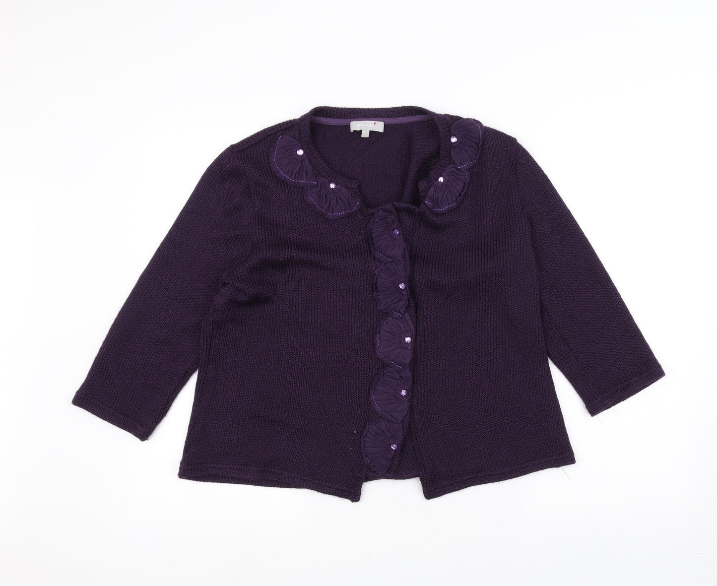 Per Una Womens Purple  Knit Jacket  Size L