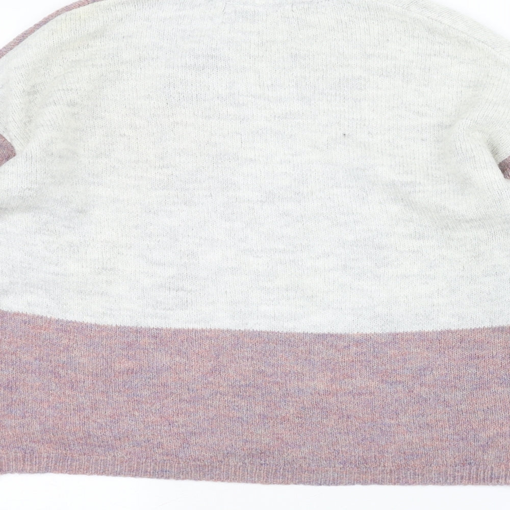 George Womens White  Knit Pullover Jumper Size S