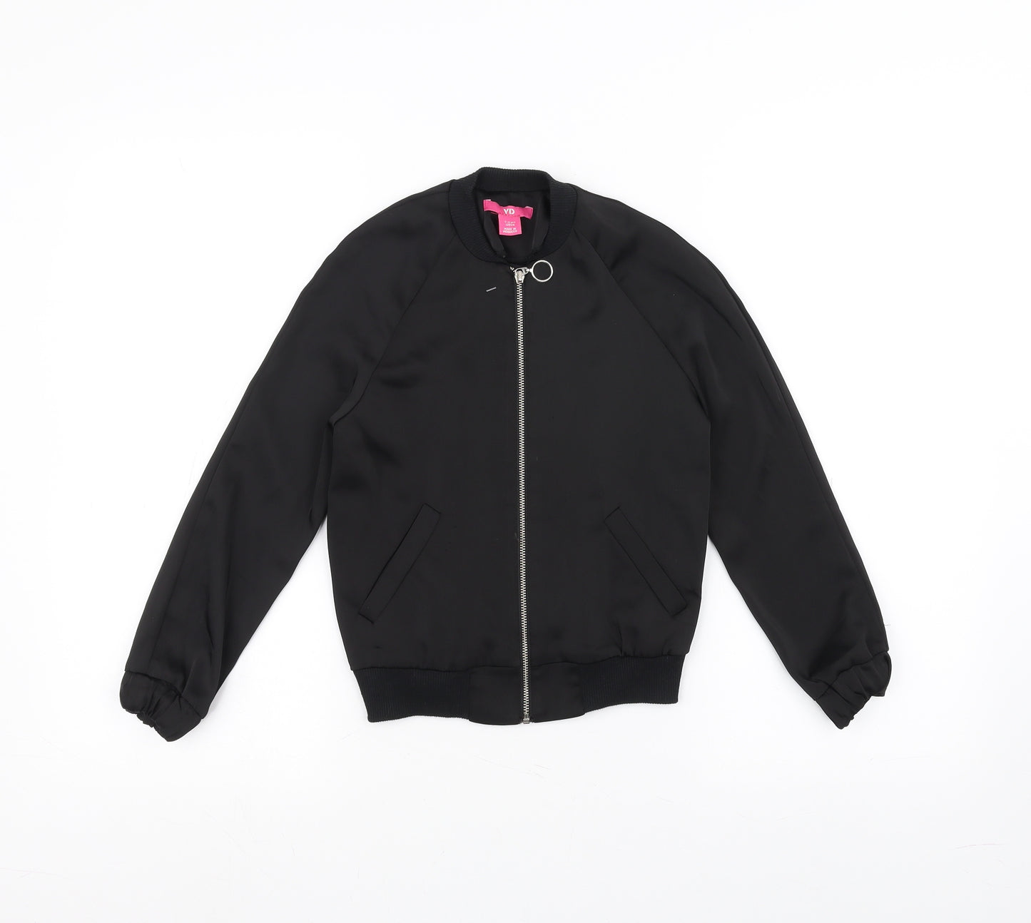 YD Girls Black   Bomber Jacket Jacket Size 7-8 Years