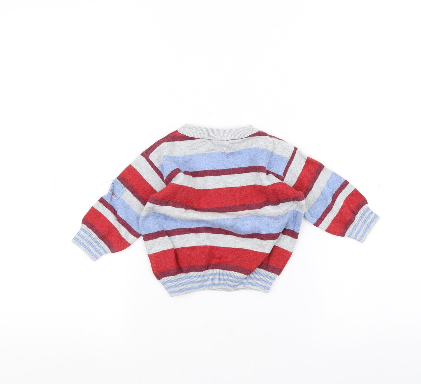 NEXT Boys Grey Striped  Basic T-Shirt Size 6-7 Years