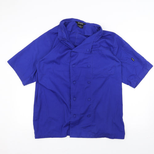 Brigade Mens Blue    Dress Shirt Size L  - Chefswear