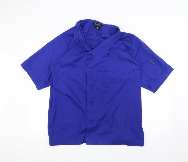 Brigade Mens Blue Dress Shirt Size L - Chefswear