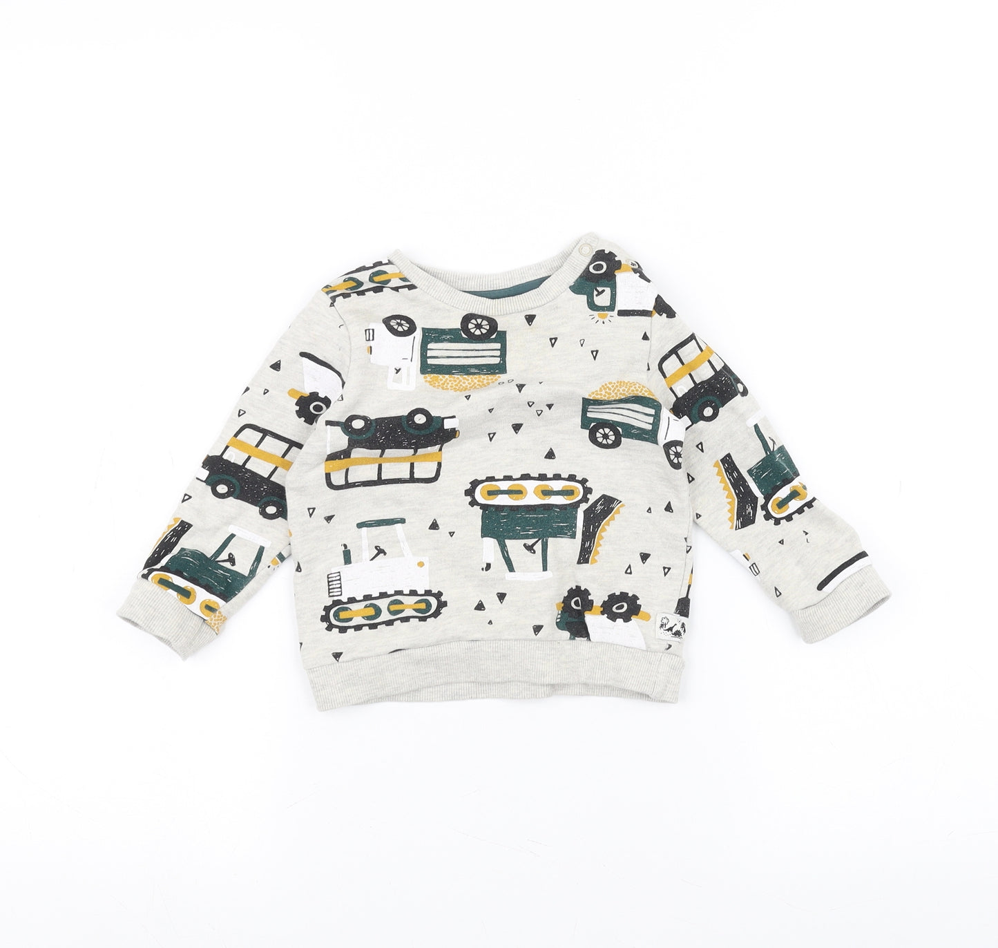 Fred & flo Baby White   Pullover Jumper Size 9-12 Months