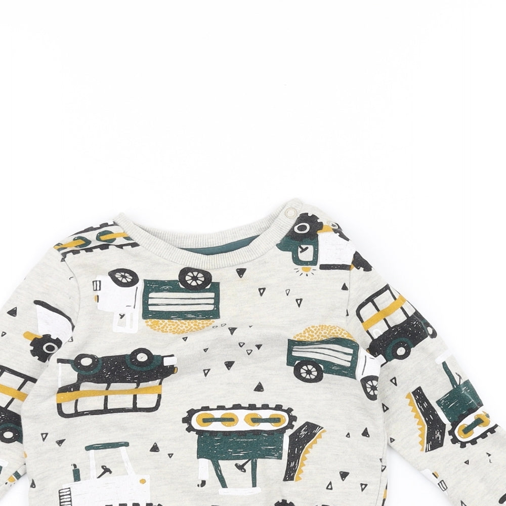 Fred & flo Baby White   Pullover Jumper Size 9-12 Months