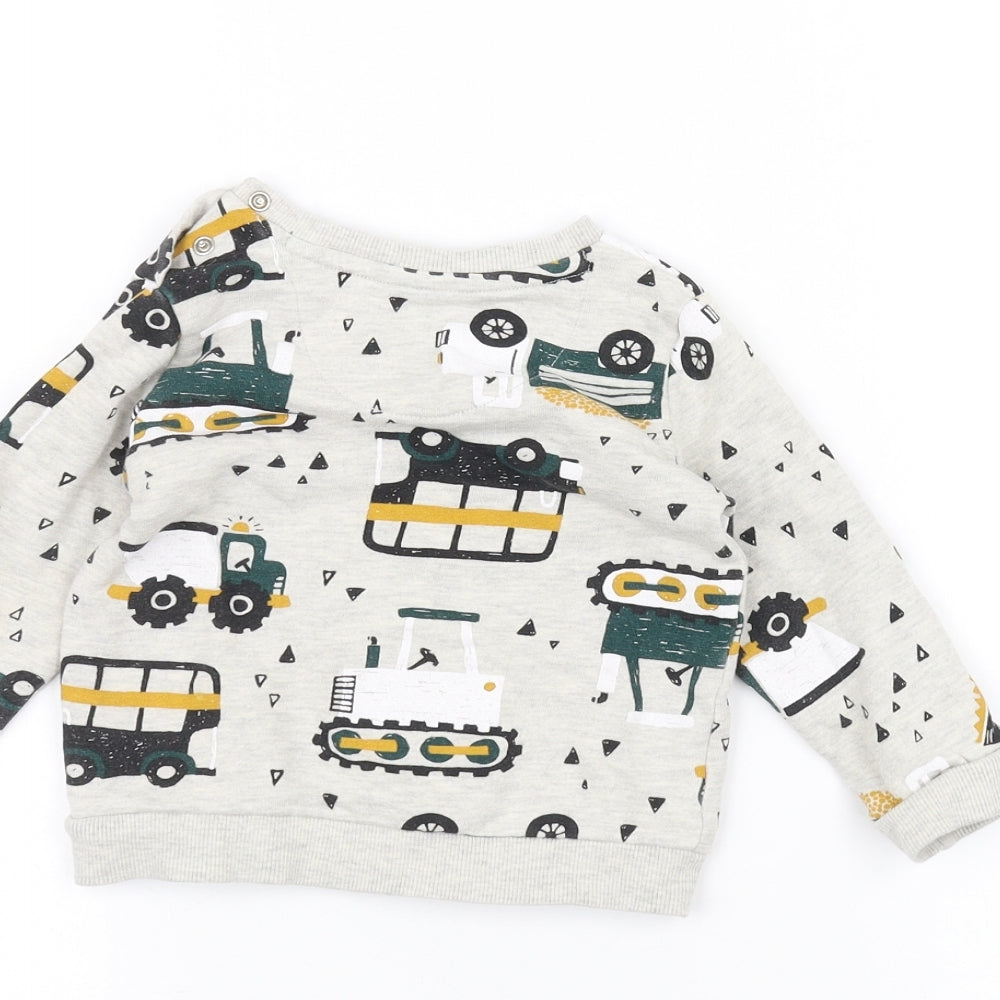 Fred & flo Baby White   Pullover Jumper Size 9-12 Months