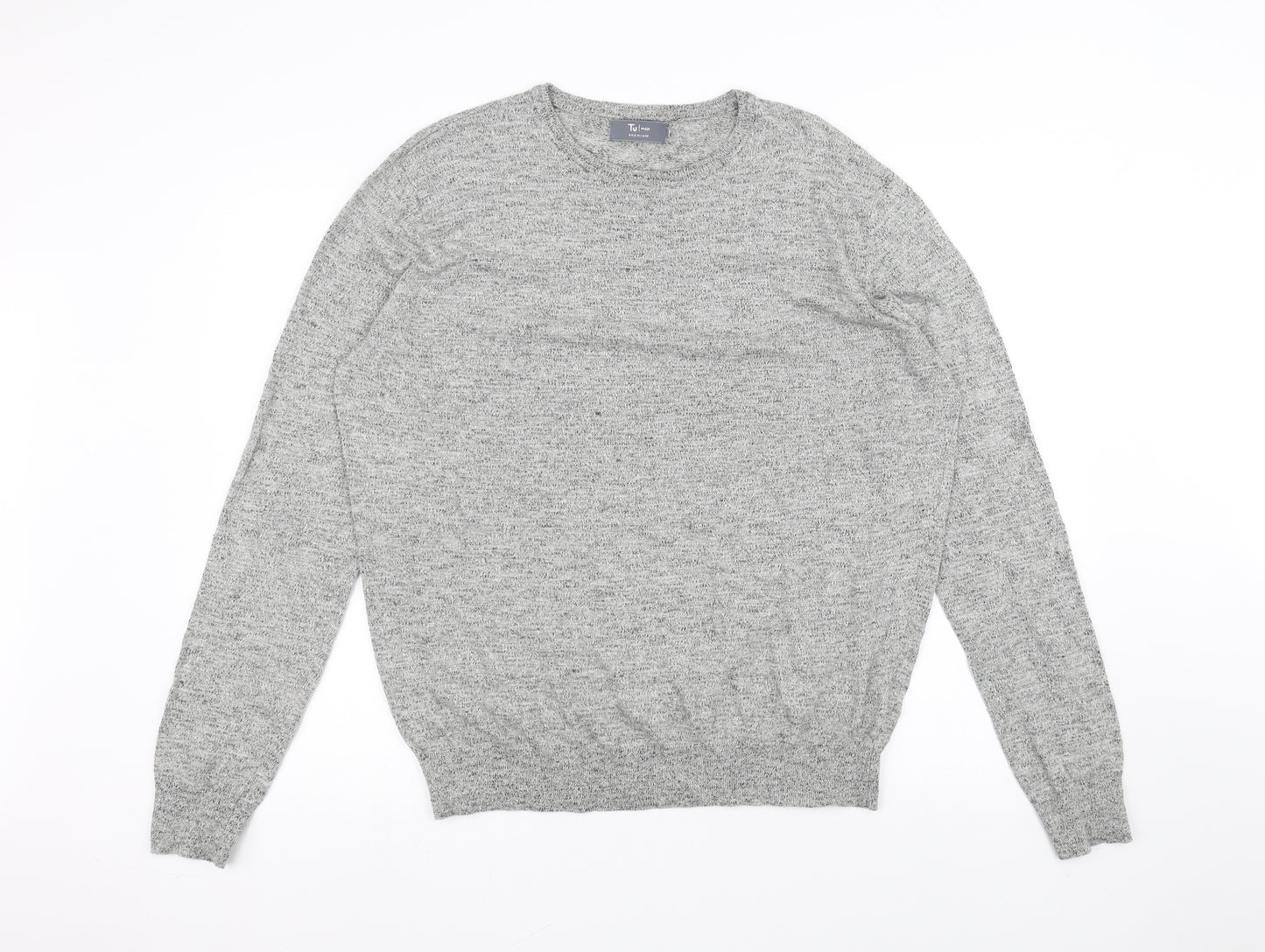 TU Mens Grey    T-Shirt Size L