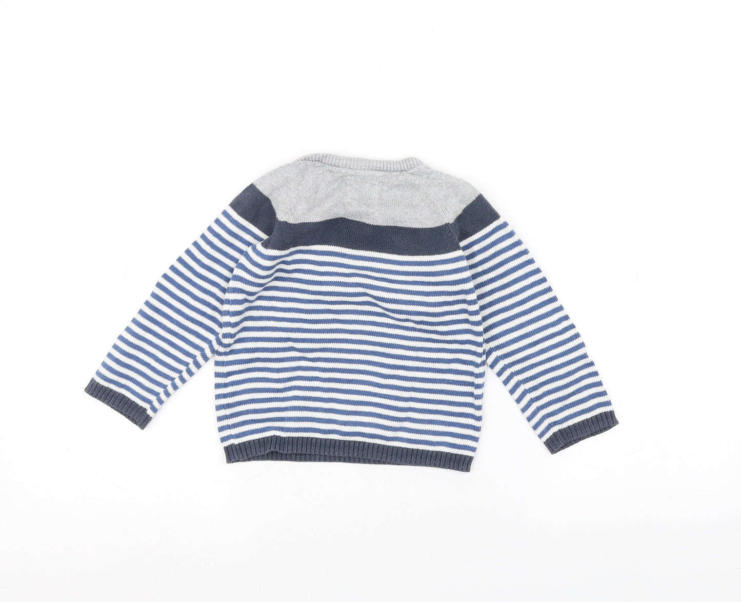 H&M Baby White Striped  Pullover Jumper Size 12-18 Months