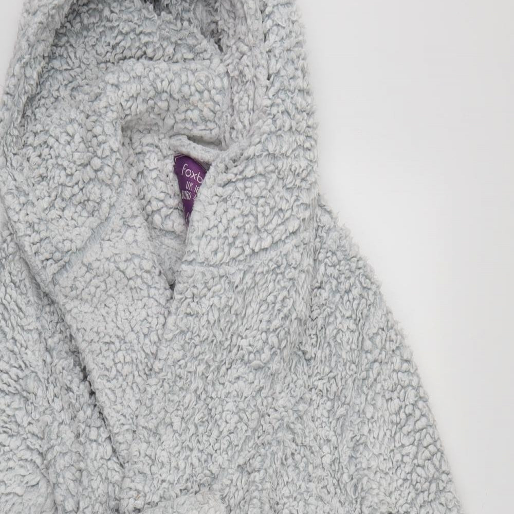 foxbury Womens Grey Solid   Robe Size 16