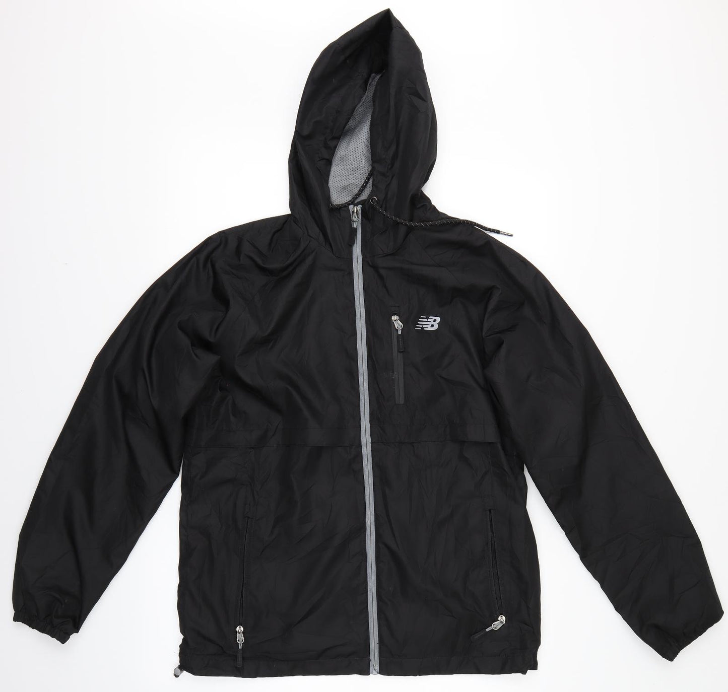 New Balance Mens Black   Rain Coat Coat Size S
