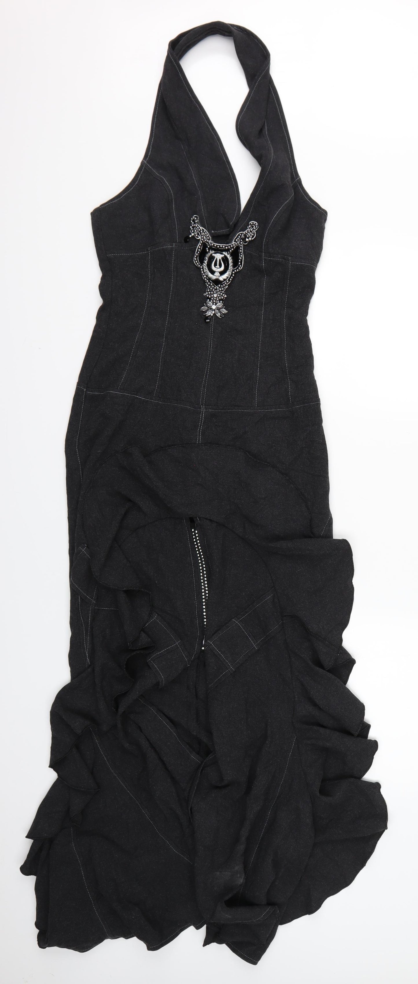 kino milano Womens Black   Pinafore/Dungaree Dress  Size S