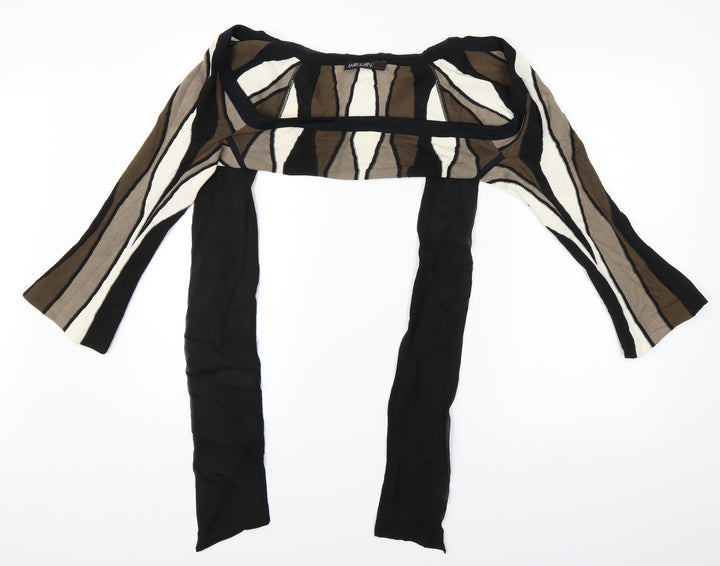 Marc Cain  Brown Striped   Shawl/Wrap