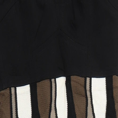 Marc Cain Womens Brown Striped  A-Line  Size 12