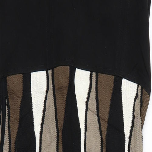 Marc Cain Womens Brown Striped  A-Line  Size 12